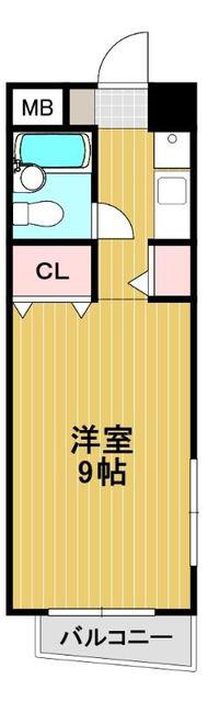 アールズ下原(ワンルーム/4階)の間取り写真