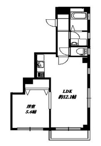 ル・シャンブル(1LDK/2階)の間取り写真