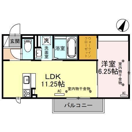 Dレジデンス兼六元町I(1LDK/3階)の間取り写真