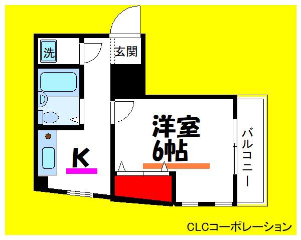 ワコーメックビル(1K/4階)の間取り写真