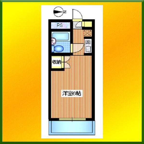 オラシオン花小金井(1K/4階)の間取り写真