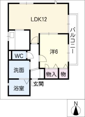 グレースディアス(1LDK/1階)の間取り写真