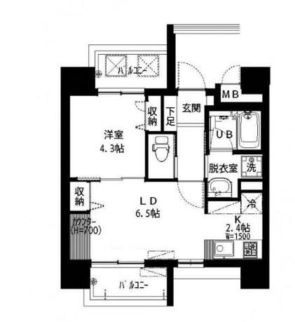 ブランシュール北町(1LDK/2階)の間取り写真