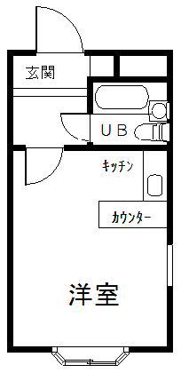 ベルピア瀬谷第4(ワンルーム/2階)の間取り写真