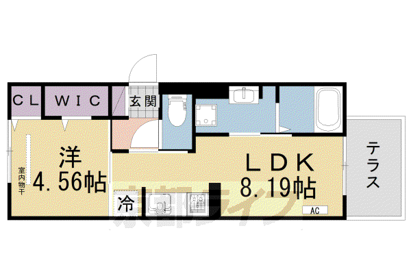 D-ROOM松井山手南(1LDK/1階)の間取り写真