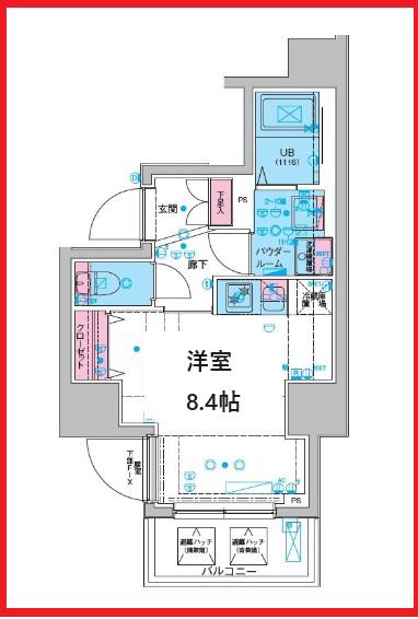 ジェノヴィア本所吾妻橋III(ワンルーム/6階)の間取り写真