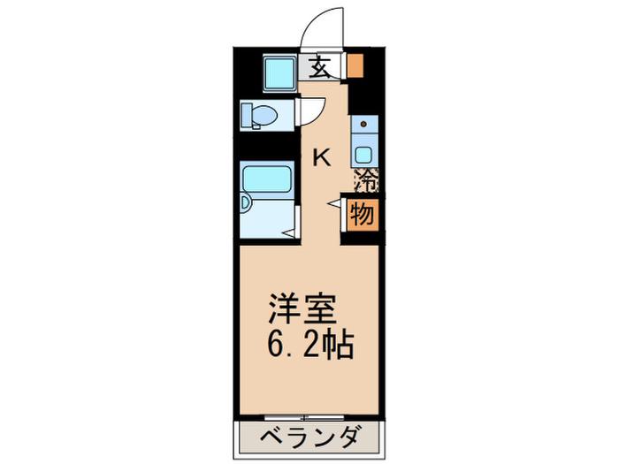 エトワール狛江(1K/1階)の間取り写真