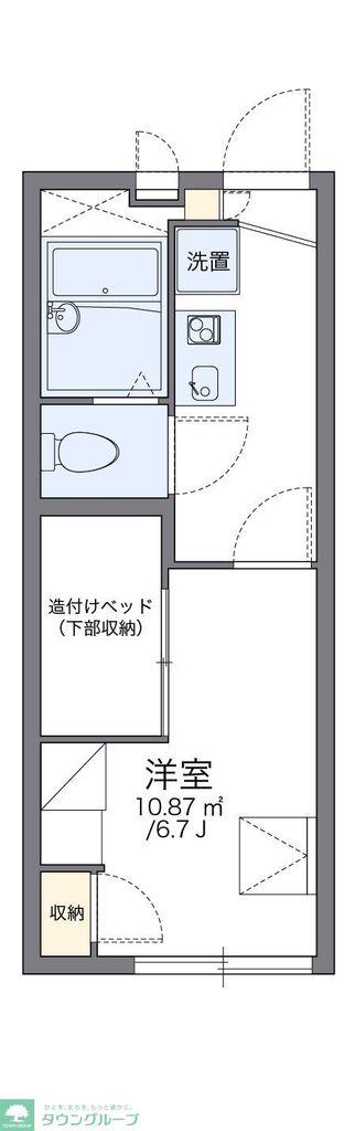 レオパレスM(1K/1階)の間取り写真