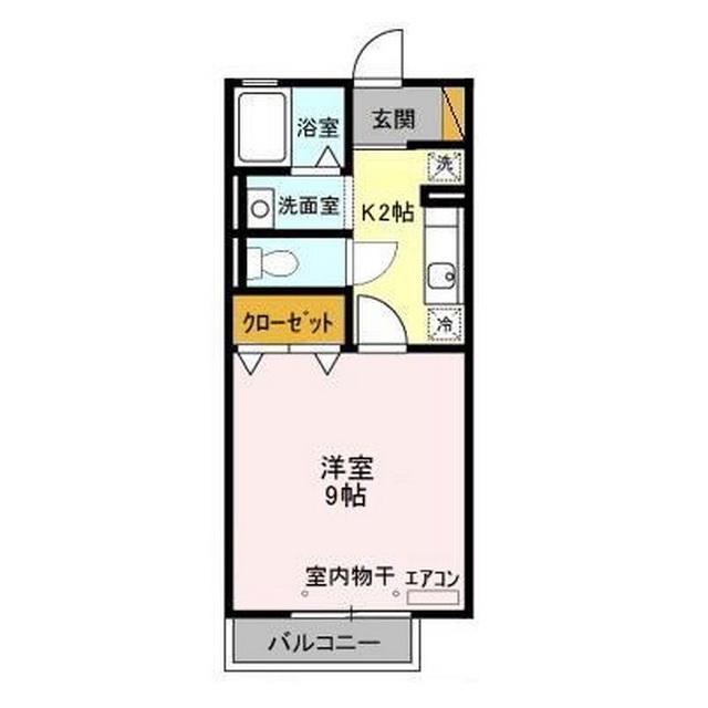 グランパパII(1K/2階)の間取り写真