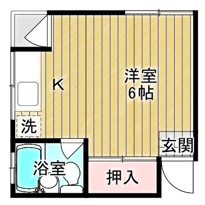 ハイツアン(1K/2階)の間取り写真