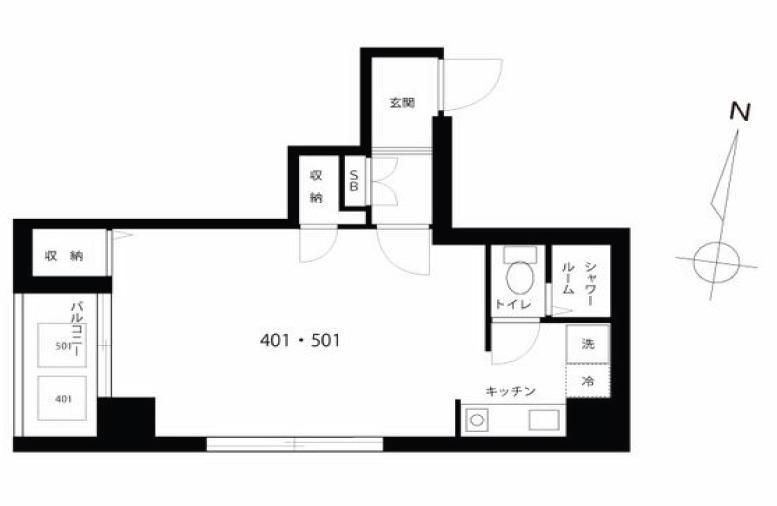 LEOROSA本所(ワンルーム/5階)の間取り写真