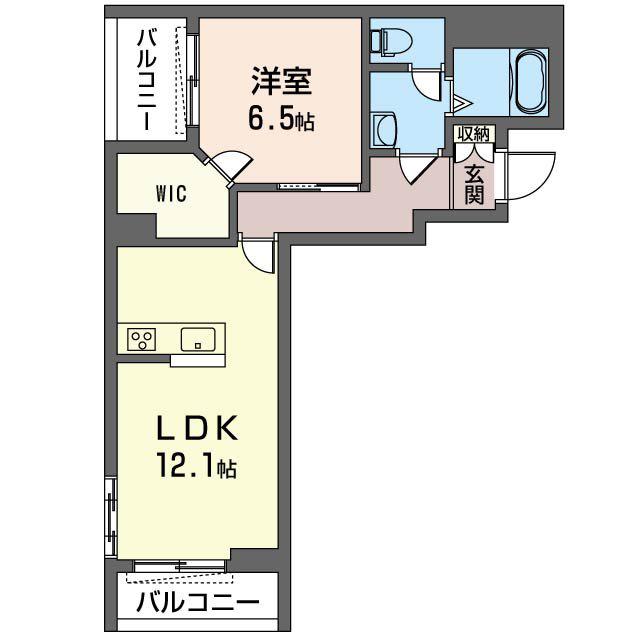 ラヴィル アール(1LDK/3階)の間取り写真