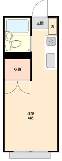海風のリュエル(ワンルーム/1階)の間取り写真