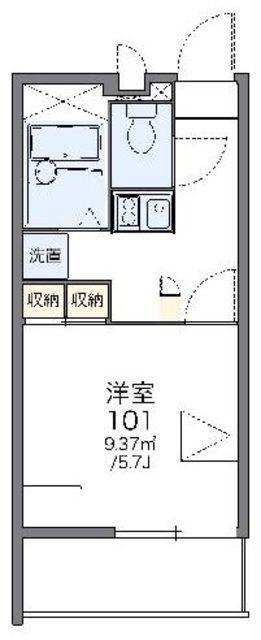 レオパレス新町C(1K/1階)の間取り写真