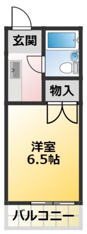 コーポエコー(1K/1階)の間取り写真