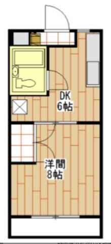 レジデンスアルージェI(1DK/1階)の間取り写真