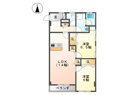 さくら・PARK173(2LDK/4階)の間取り写真