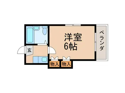 PIPIハウス有本(1K/2階)の間取り写真