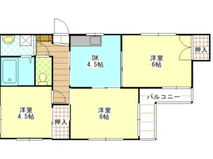 エントピアSHITOMI C(3DK/1階)の間取り写真