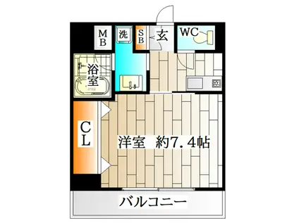 メゾン・ド・ヴィレ板宿(1K/2階)の間取り写真