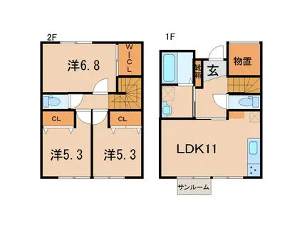 MIKOTO VII(3LDK/1階)の間取り写真