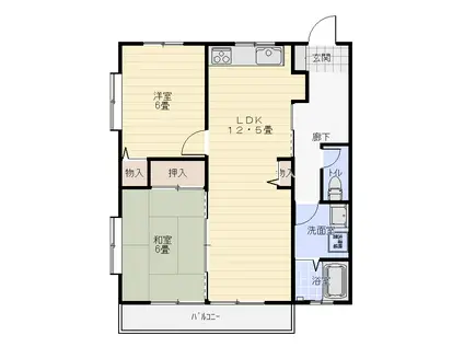 ハイツピア4(2LDK/2階)の間取り写真