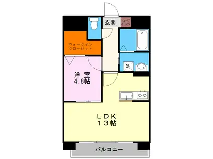 SEPT近見(1LDK/2階)の間取り写真