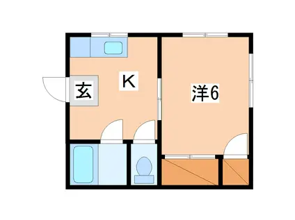 セジュールすみれ(1K/2階)の間取り写真