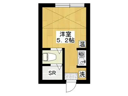 中野ハイム(ワンルーム/2階)の間取り写真