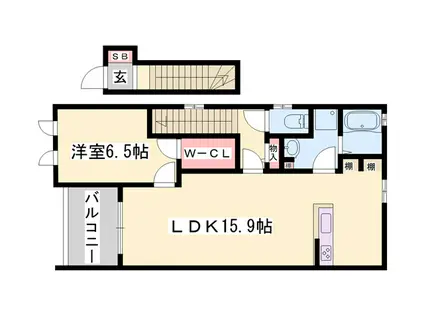 メゾンタカモトI番館(1LDK/2階)の間取り写真
