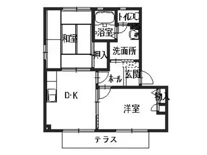 コート・プレサージュ A・B・C(2DK/1階)の間取り写真