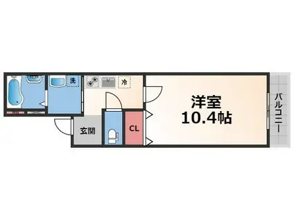 フジパレス高井田西Ⅰ番館(1K/3階)の間取り写真