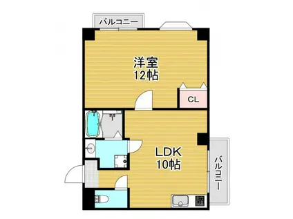 マンション・レスポワール(1LDK/4階)の間取り写真
