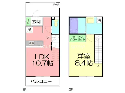 フォルストヴィラ鵠沼(1LDK/1階)の間取り写真