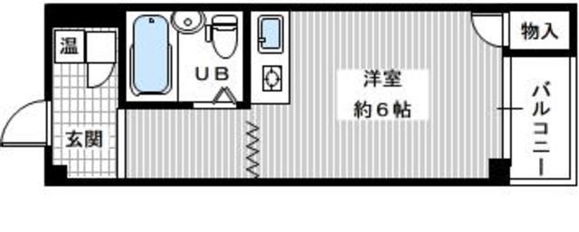 宿院ピア(ワンルーム/2階)の間取り写真