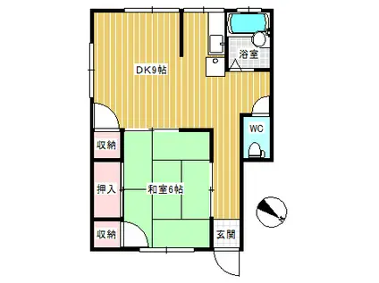 アイビス米山(1LDK/1階)の間取り写真