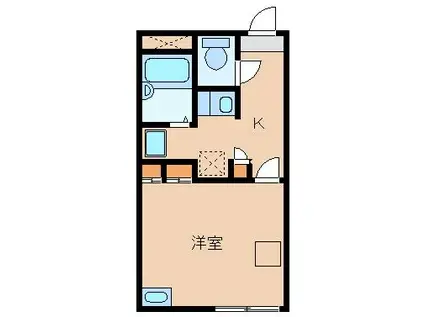 レオパレスカリエン(1K/2階)の間取り写真