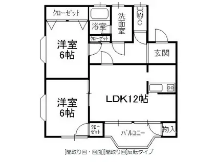 メゾンドY(2LDK/2階)の間取り写真