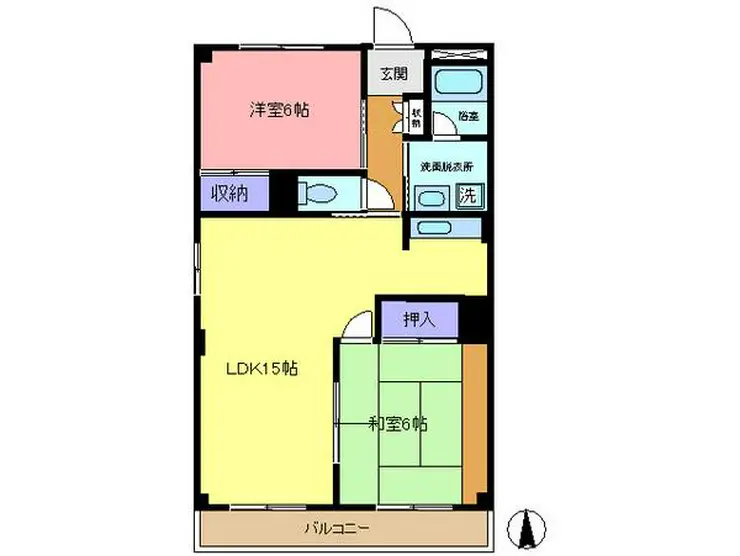 グランドール上沖1 4階階 間取り