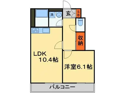 マ メゾン柏たなか(1LDK/1階)の間取り写真