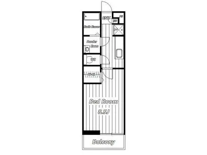 リブリ・グランデ検見川(1K/1階)の間取り写真