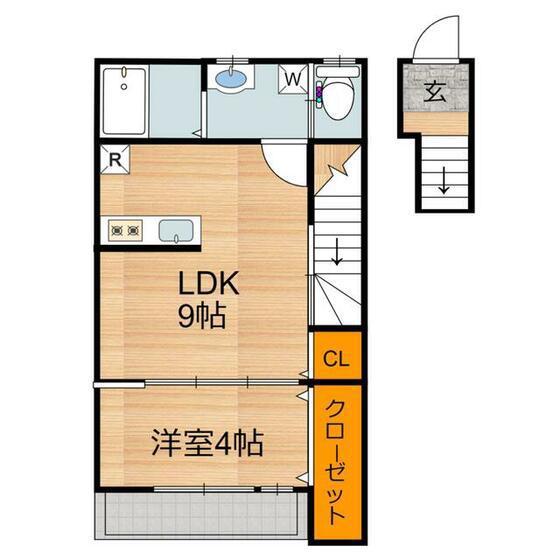 SUGIMIZU BASE(1LDK/2階)の間取り写真