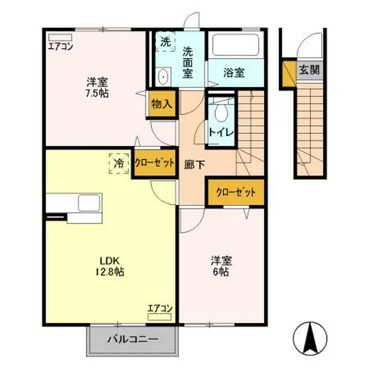 セジュールプレリー 2階階 間取り
