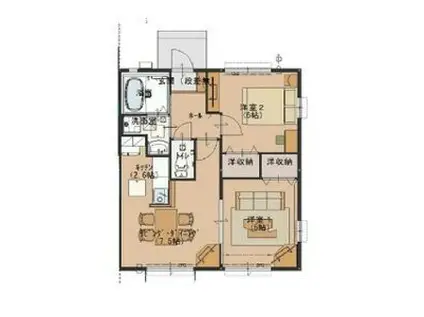 N・レジデンス(2LDK/1階)の間取り写真