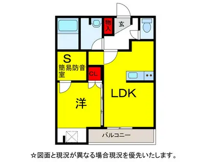 SKリデンテ野毛平I(1SLDK/2階)の間取り写真