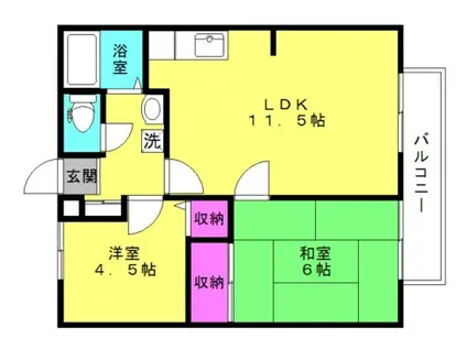パストラル(2LDK/1階)の間取り写真