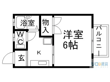 鶴居荘A棟(1K/2階)の間取り写真