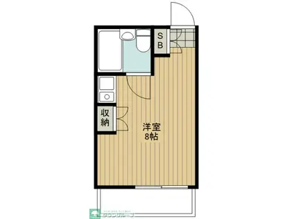 ビューティフルロマンス(ワンルーム/2階)の間取り写真