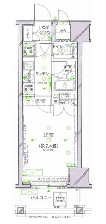 パレステュディオ五反田STATION FRONT 4階階 間取り