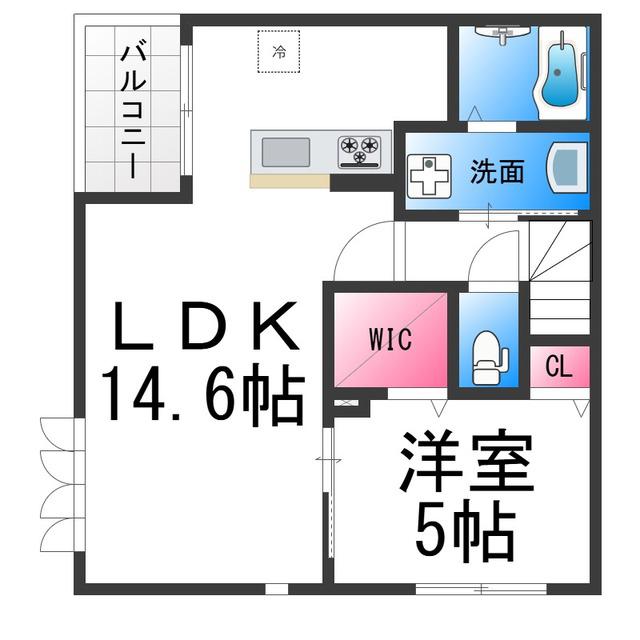 HEIM MAISON 中向陽(1LDK/1階)の間取り写真